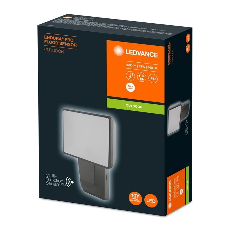 Āra projektori ar kustības sensoru. LED 15W 1500lm IP55