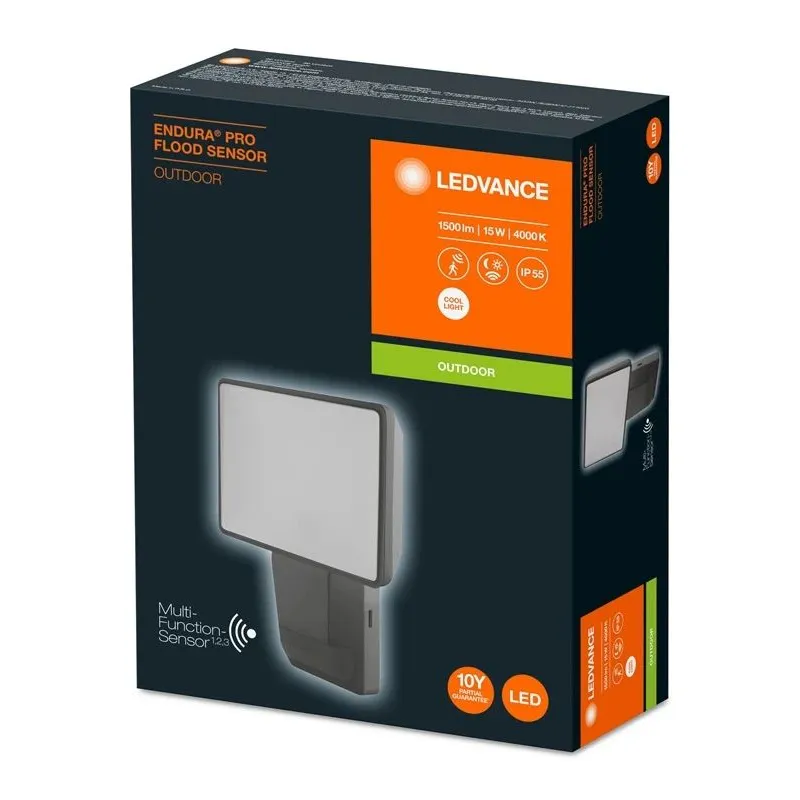 Āra projektori ar kustības sensoru. LED 15W 1500lm IP55