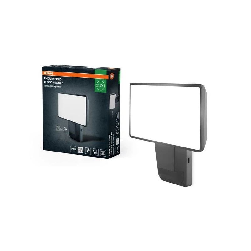 Āra projektorlampa ar kustības sensoru LED 27W 3000lm IP55