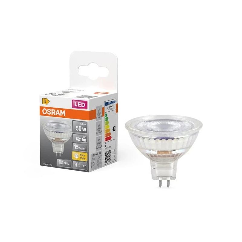 Spuldze led mr16 6.1w gu5.3 2700k 621lm