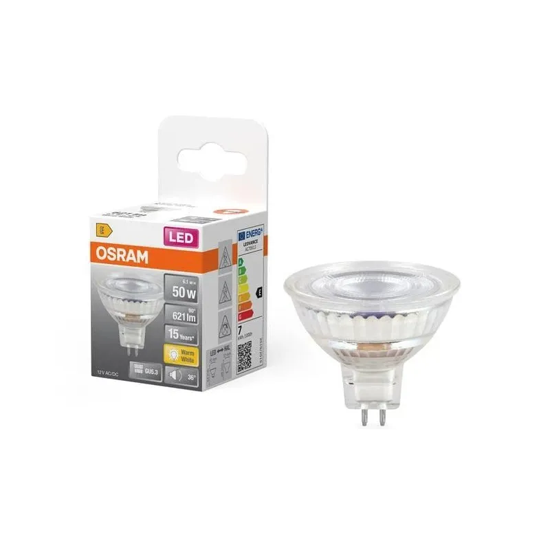 Lambipirn Osram LED, MR16, 2700 °K, GU5.3, 6.1 W, 621 lm