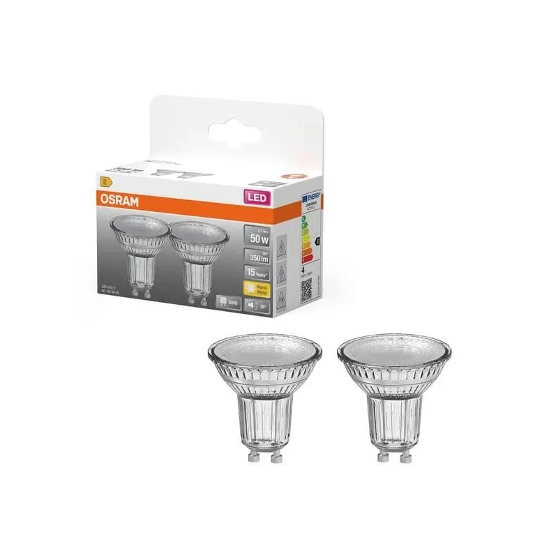 Lemp led par16 3.7w gu10 350lm 2pce