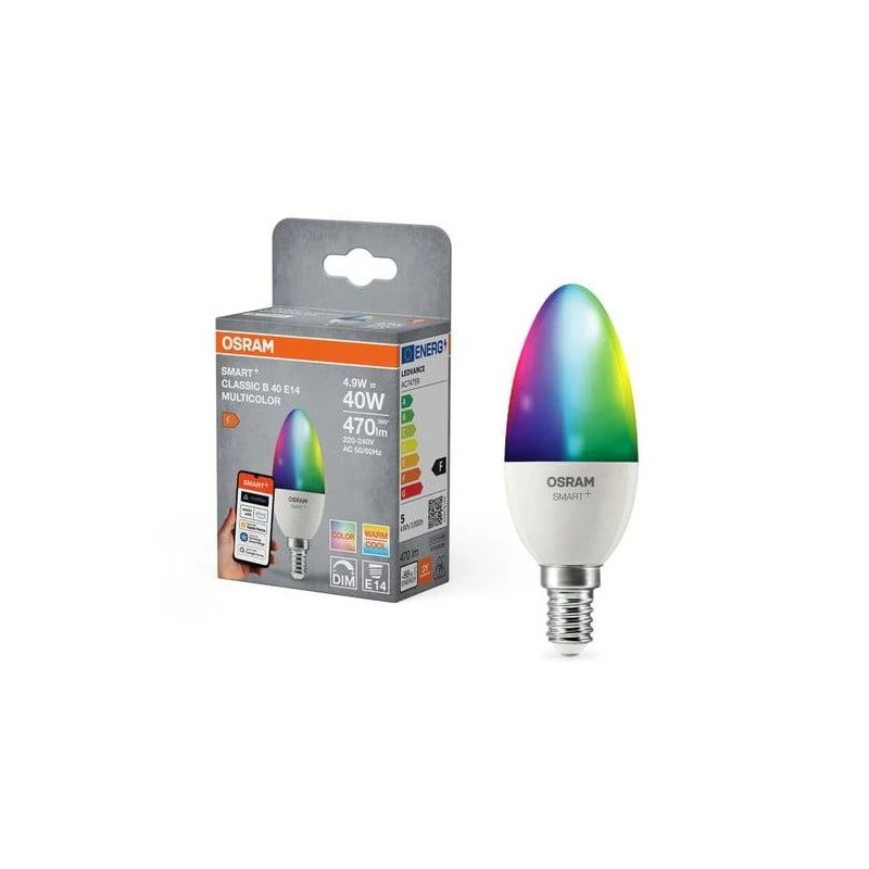 Led lampa wifi b40 e14 4.9w 470lm rgbw