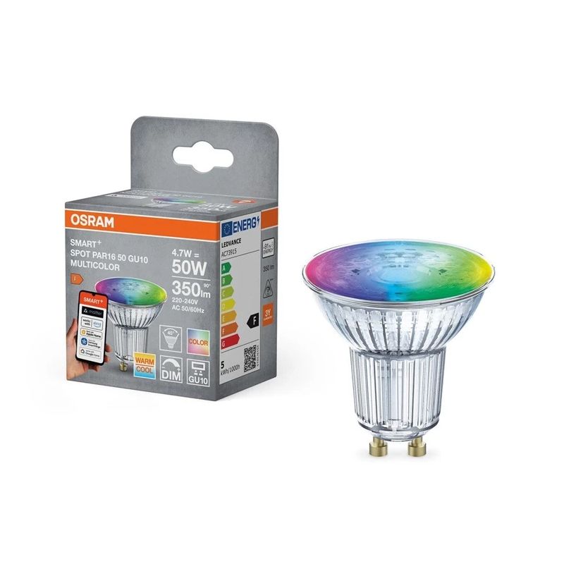 Spuldze led wifi par16 gu10 5w 230v rgb