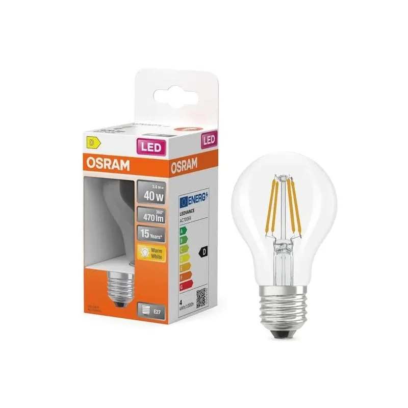 Spuldze Osram LED, A60, 2700 °K, E27, 3.4 W, 470 lm