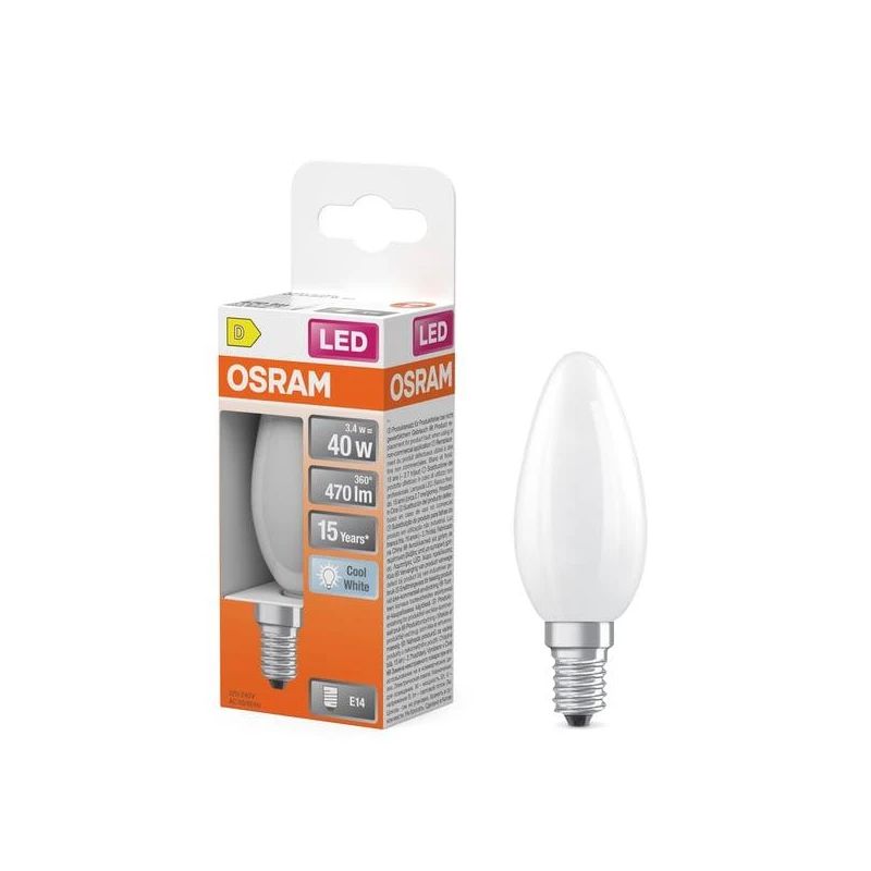 Lampa led b35 3.4w e14 4000k 470lm mat