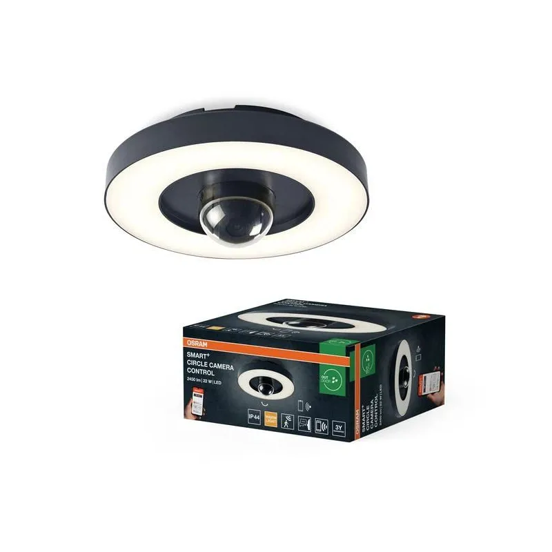 Āra sienas lampa Osram Smart+ WIFI, 22W, LED, IP44, tumši pelēka, 28 cm x 11.2 cm