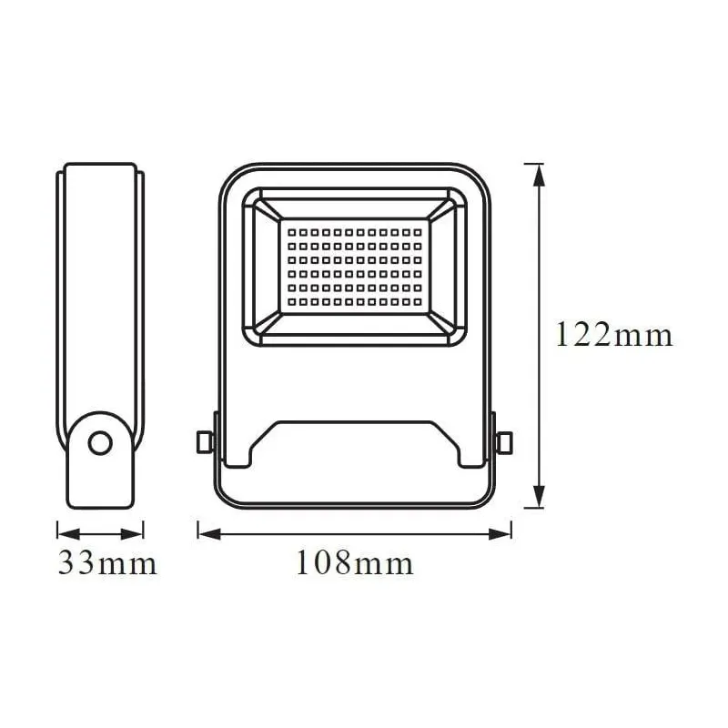 Prožektors bez kustības sensora, stiprināms pie sienas Osram, 10 W, 1050 lm, 3000 °K, IP65, pelēka