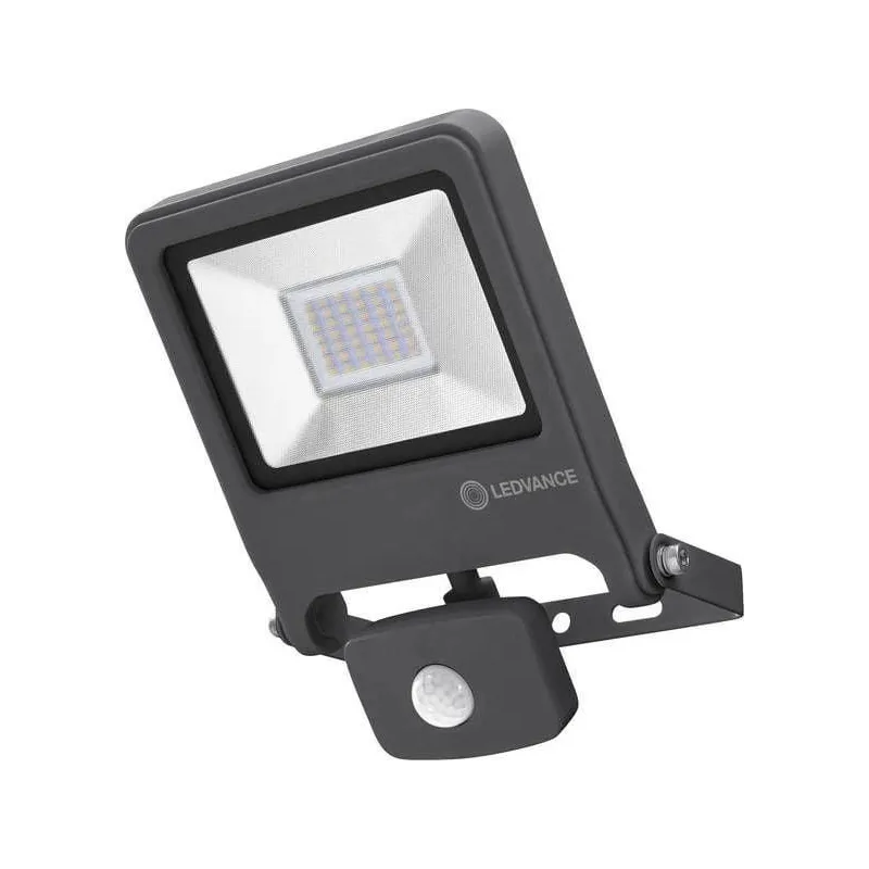 Prožektors ar kustības sensoru, stiprināms pie sienas Osram Endura, 30 W, 3150 lm, 4000 °K, IP44, pelēka