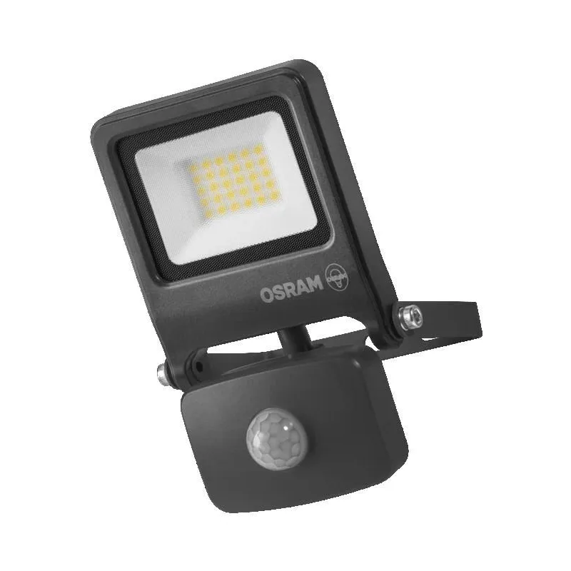Prožektors ar kustības sensoru, stiprināms pie sienas Osram Endura, 20 W, 1900 lm, 3000 °K, IP44, pelēka
