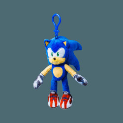 SONIC Piespraužama plīša rotaļlieta, 15 cm