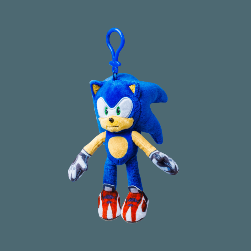 SONIC Piespraužama plīša rotaļlieta, 15 cm