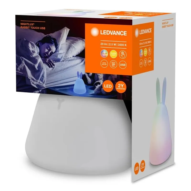 Night light nightluxrabbit rgb usb wh