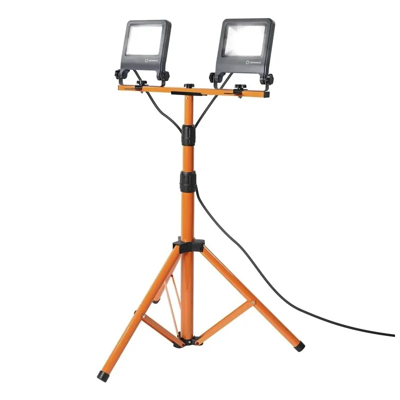 Statybinis prožektorius su stovu, pastatomas Osram, 60 W, 6000 lm, 4000 °K, IP65, pilka sp.