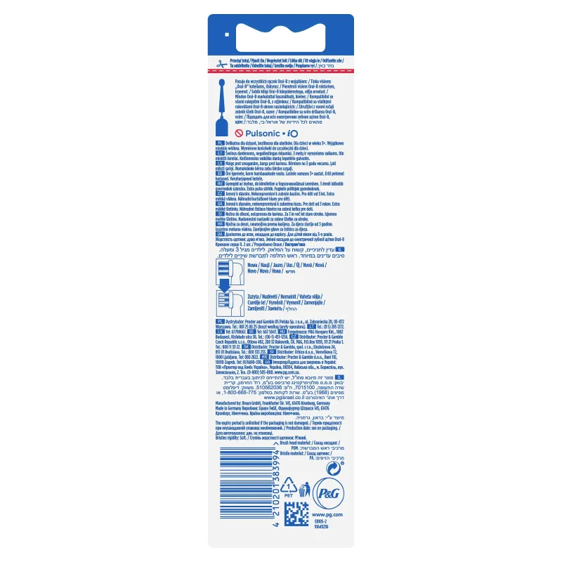 Elektrinio dantų šepetėlio antgalis Oral-B EB10-2 Frozen Assorted, ,spalva-dizainas parenkami atsitiktine tvarka,, 2 vnt.