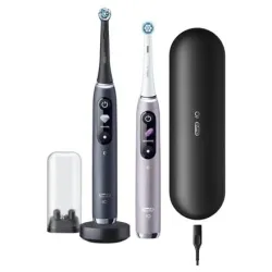 Elektrinis dantų šepetėlis Oral-B iO Series 9 Duo Pack, juoda sp.-rožinė sp.