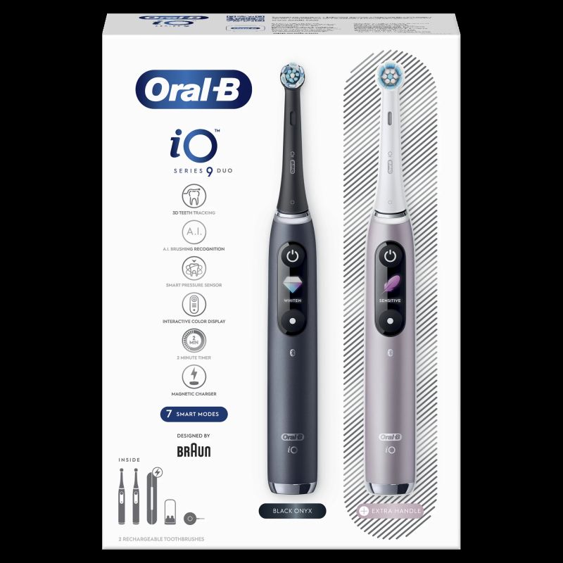 Zobu birste oral-b io9 melna+rozā 2gab