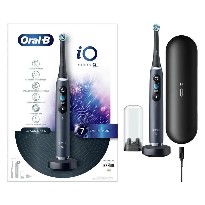 Elektrinis dantų šepetėlis Oral-B iO9 Black Onyx, juoda sp.