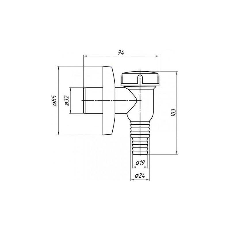 Veļas mašīnas sifons Aniplast M500 D32mm