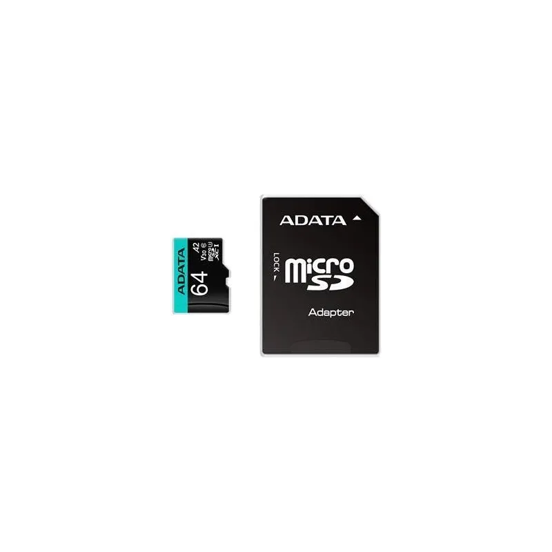 Atminties kortelė Adata Micro SDXC V30 PRO, 64 GB, 100 Mb-s - 80 Mb-s