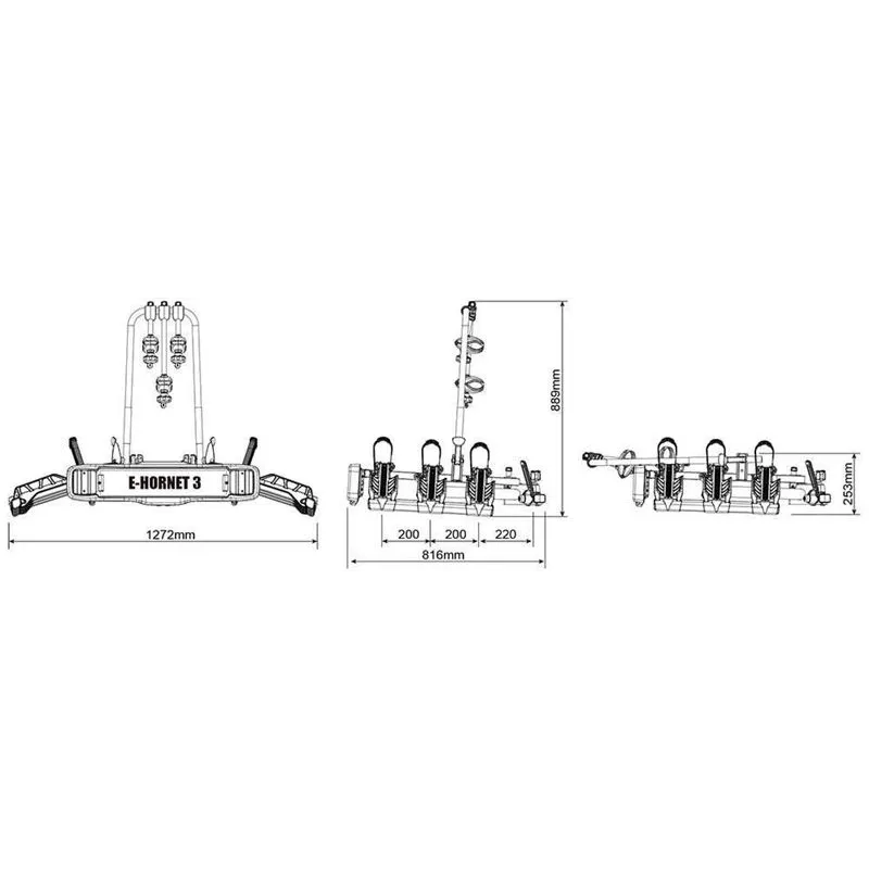 Velosipēdu turētājs automobiļiem BuzzRack E-Hornet 3