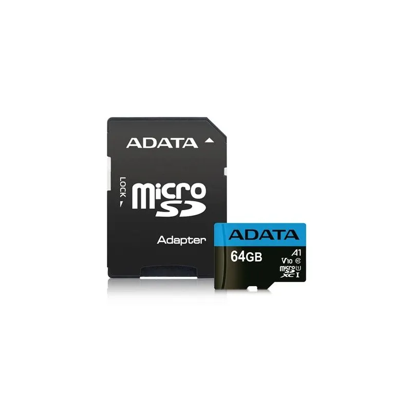 Atminties kortelė Adata Micro SDHC C10 Premier Adata, 64 GB, 85 Mb-s - 25 Mb-s