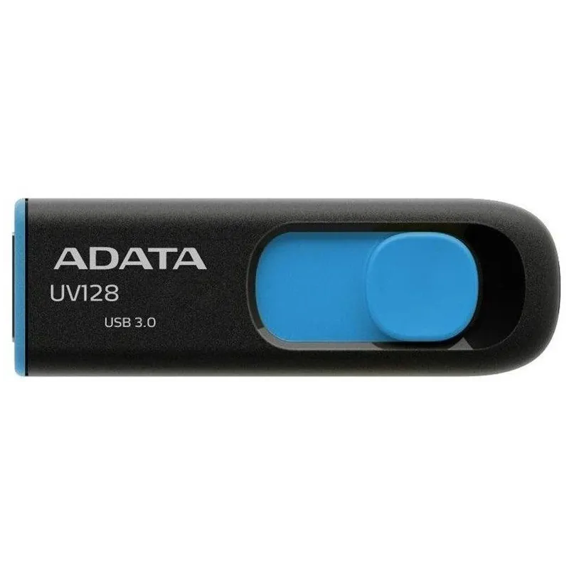 USB zibatmiņa Adata UV128 AUV128-16G-RBE, zila krās.-melna krās., 32 GB