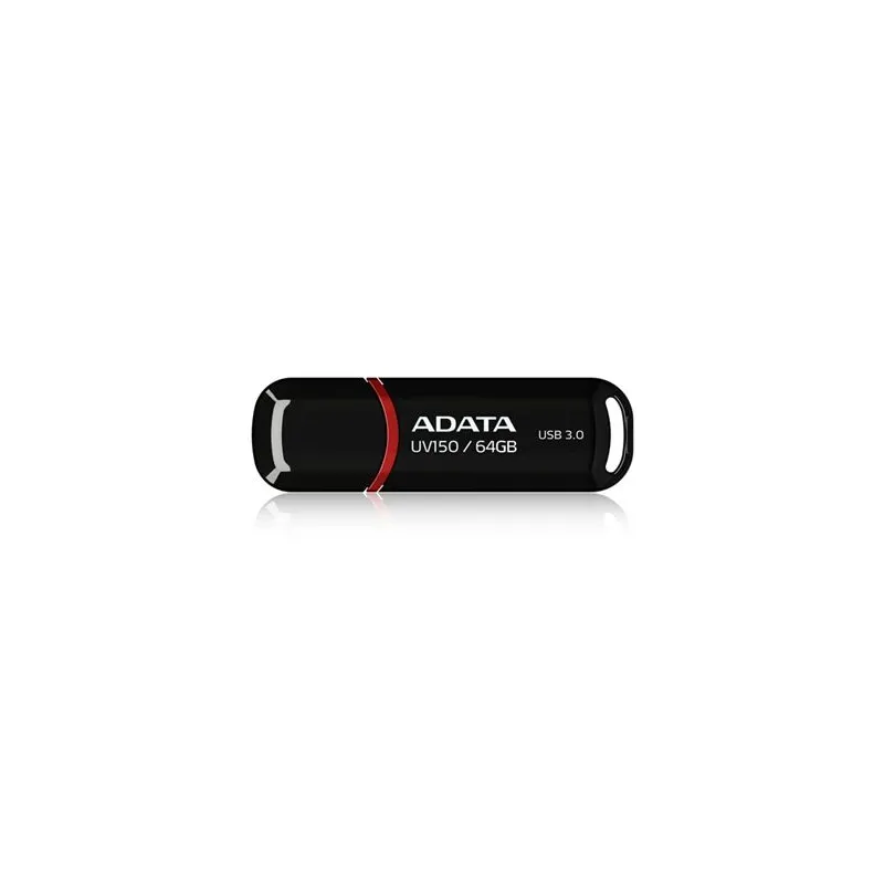 USB atmintinė Adata UV150 AUV150-64G-RBK, juoda sp.-raudona sp., 64 GB
