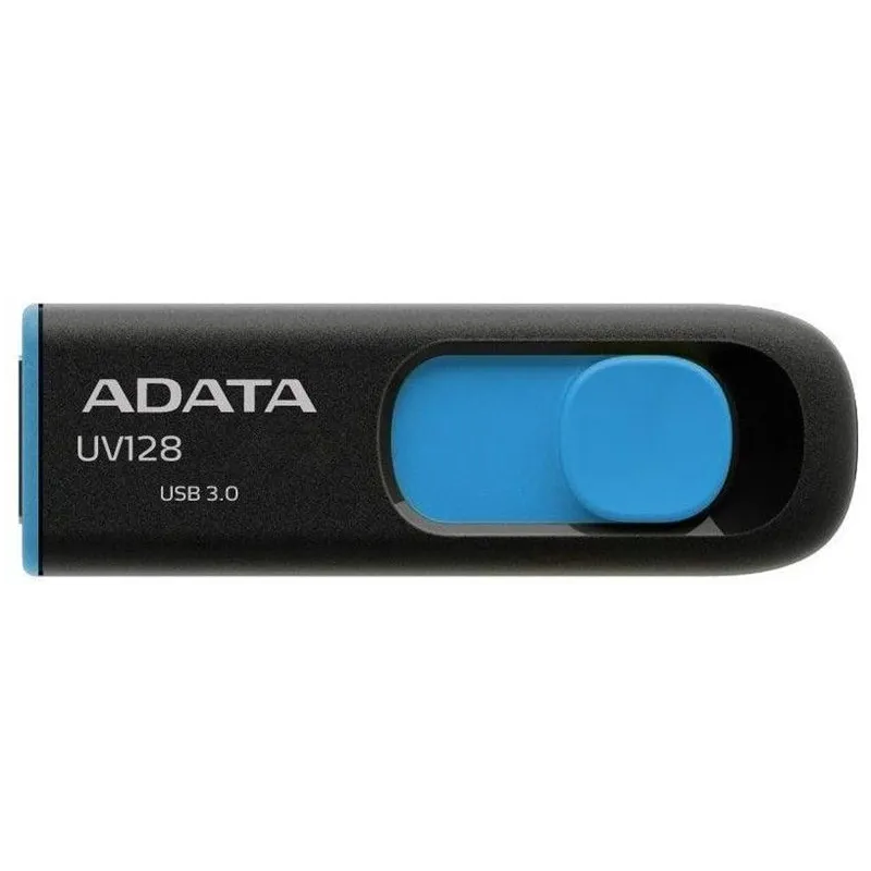 USB zibatmiņa Adata UV128 AUV128-16G-RBE, zila krās.-melna krās., 128 GB