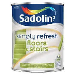 Dažai, grindims-laiptams Sadolin Simply Refresh, pusiau matinis, 0.9 l, balta sp.