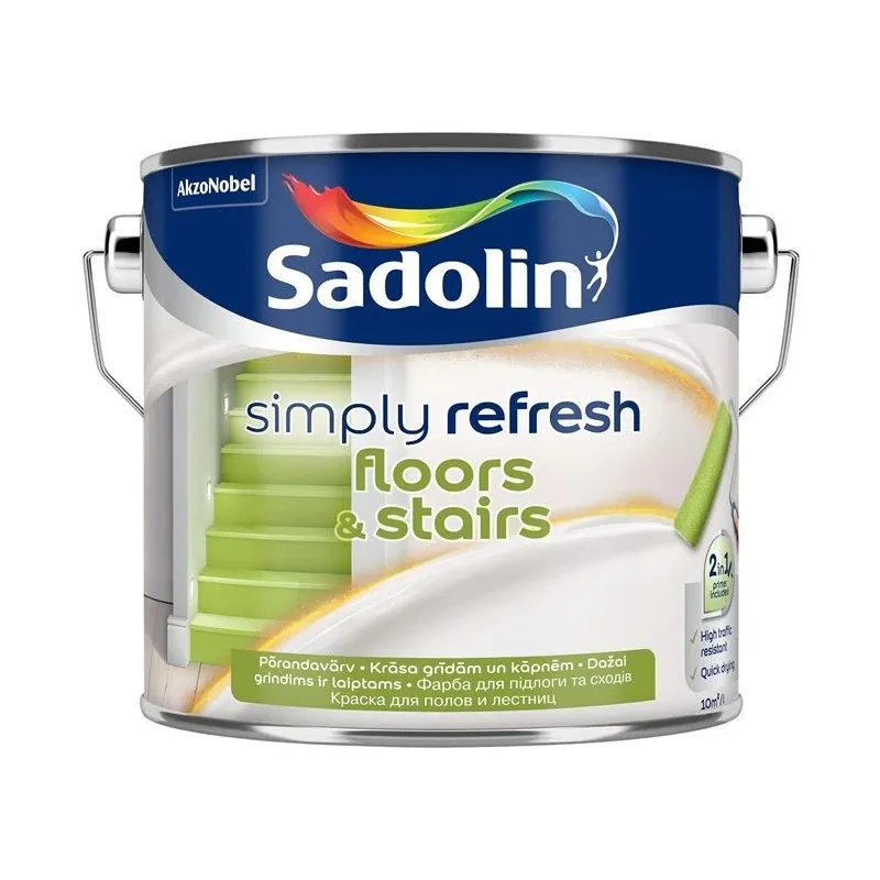 Krāsa simply refresh floors&stairs bw 2.5l