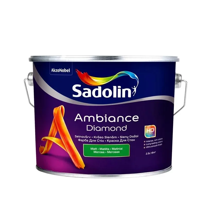 Krāsa Sadolin Ambiance Diamond, balta, 2.5 l