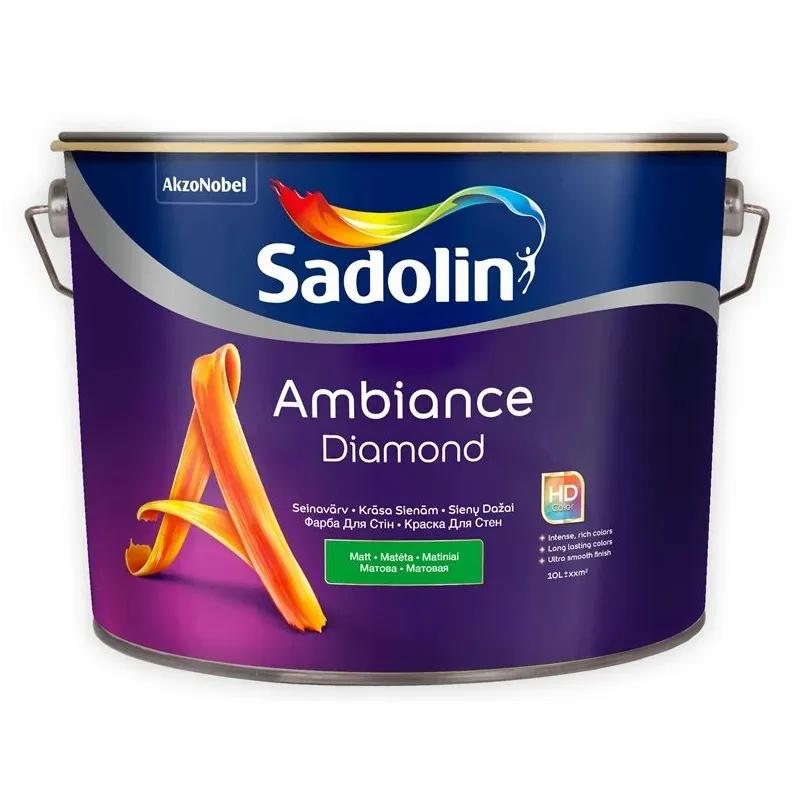 Krāsa Sadolin Ambiance Diamond, balta krās., 10 l