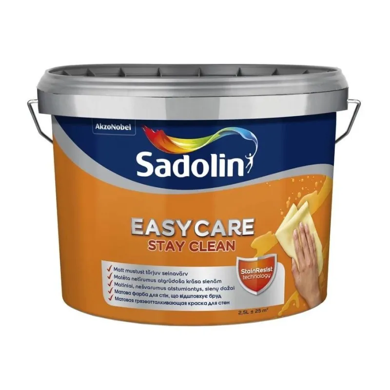 Dažai Sadolin Easycare, balta sp., 2.5 l