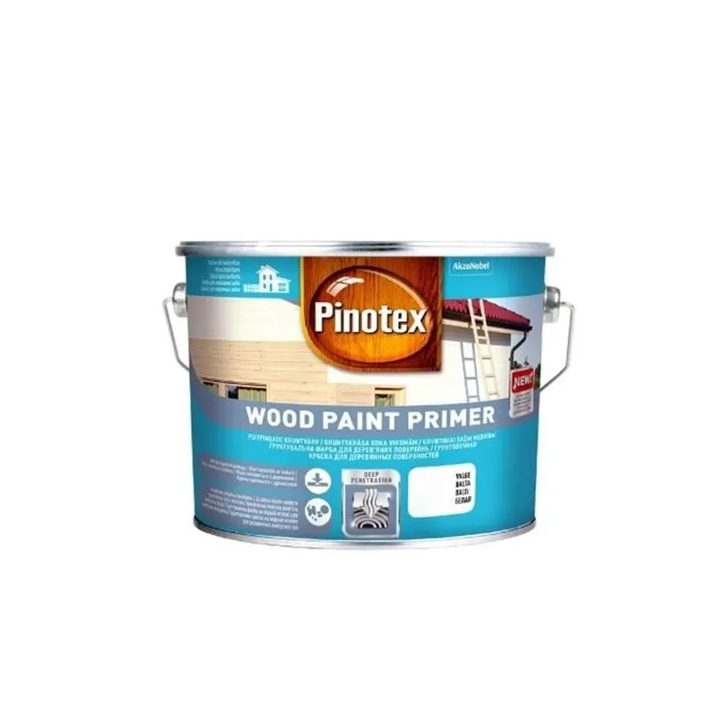 Gruntiniai dažai medienos Pinotex Wood Paint Primer, balta sp., 2.5 l