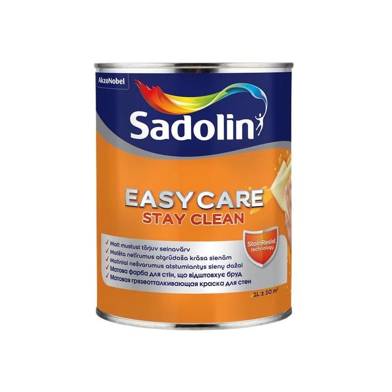 Sienu krāsa Sadolin Easycare BW 1L