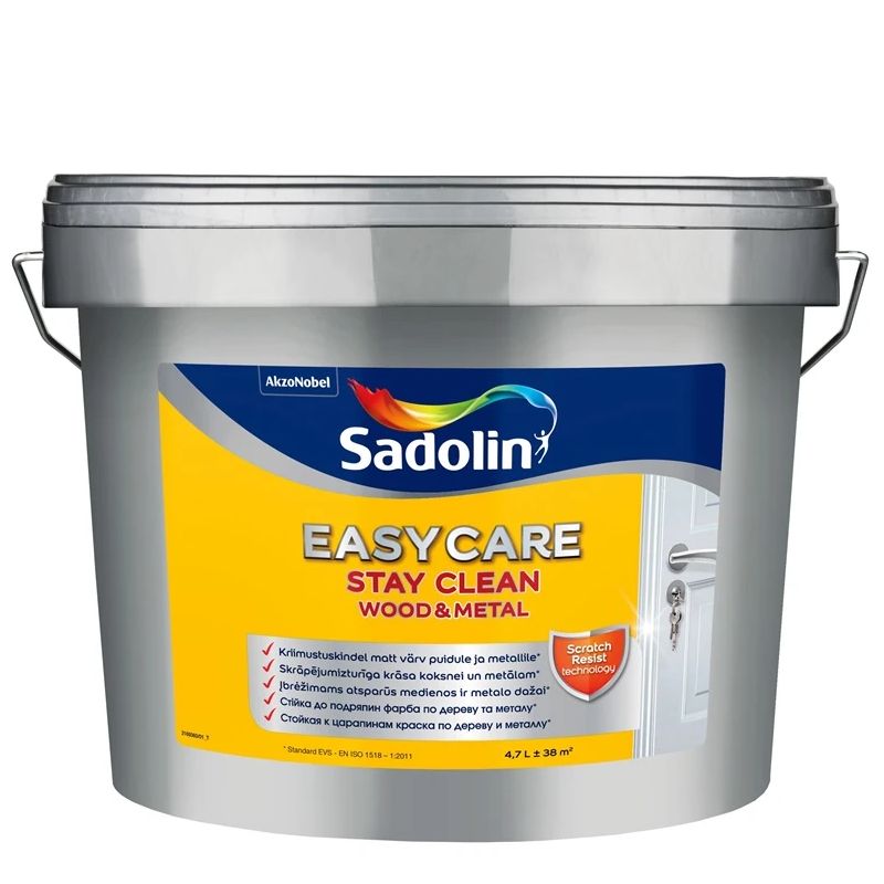 Krāsa easycare wood and metal bw 4.7l