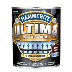 Emaljas krāsa Hammerite Ultima Smooth. 0.7 l. brūna