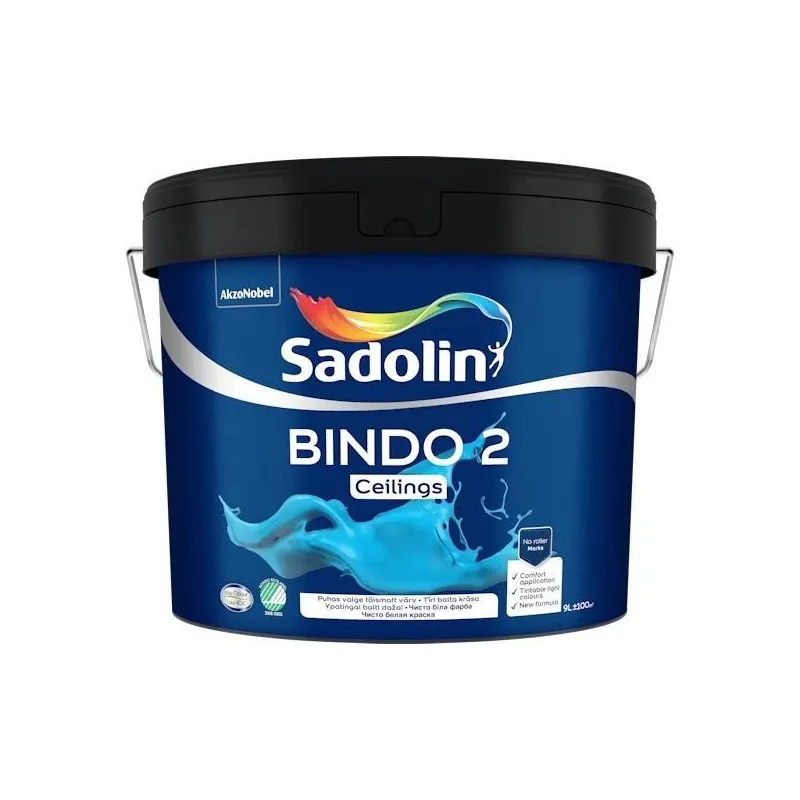 Dažai Sadolin Bindo 2, balta sp., 9 l
