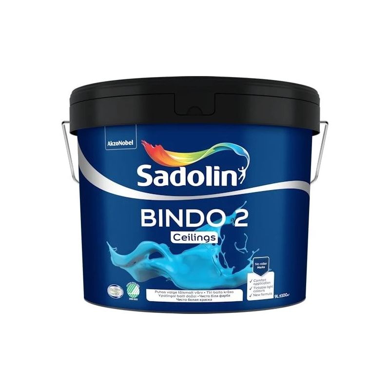 Krāsa Sadolin Bindo 2 BW. balta. 9 l