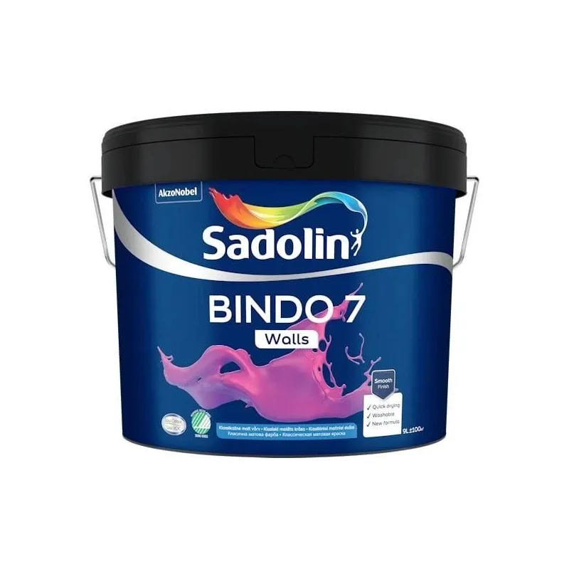Dažai Sadolin Bindo 7, balta sp., 9 l