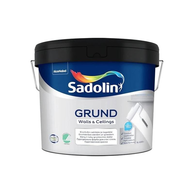 Grunts Sadolin Grund. balta. 9 l
