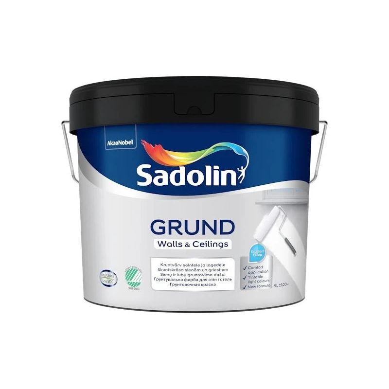 Grunts Sadolin Grund. balta. 9 l