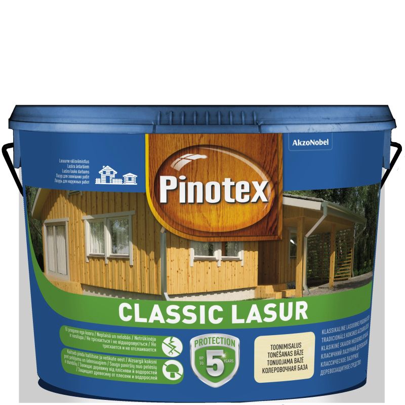 Impregnantas Pinotex Classic Lasur AE. riešuto spalva. 10 l