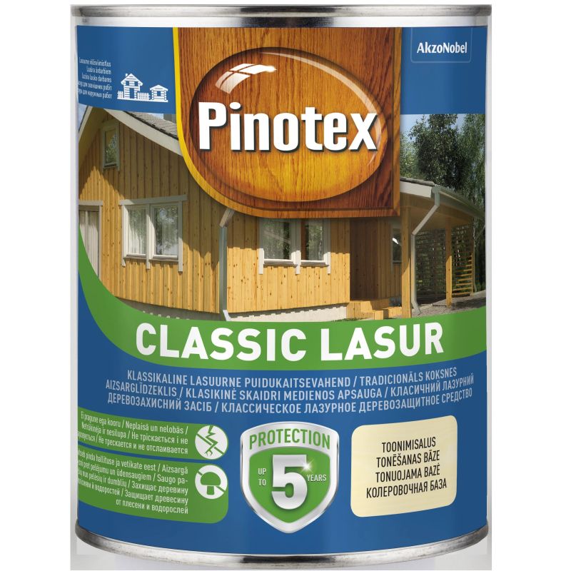 Impregnantas Pinotex Classic Lasur. palisandro spalva. 1 l