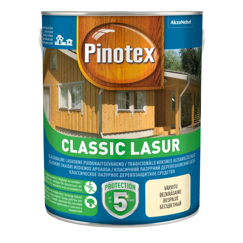 Koksnes impregnants Pinotex Classic Lasur, tumši brūna krās.-palisandra krās., 3 l