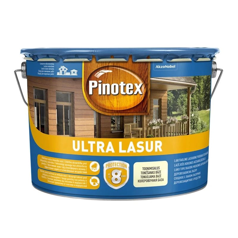 Impregnantas Pinotex Ultra Lasur. raudonmedžio spalvos. 10 l