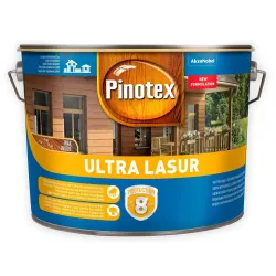 Пропитка древесины Pinotex Ultra Lasur, желтоватый цв.-калужница цв., 10 l