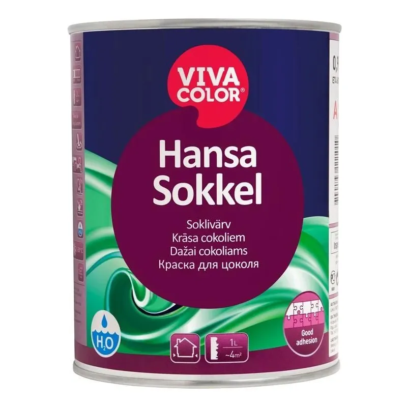 Krāsas pamatne Vivacolor Sokkel, emulsija, matēts, 0.9 l