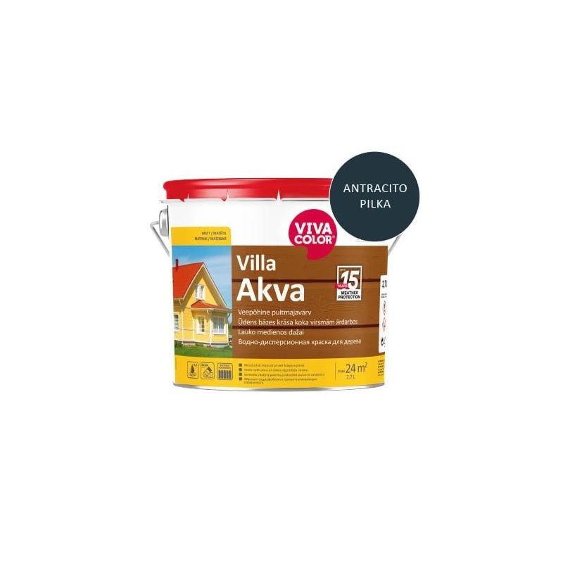 Krāsa kokam villa akva grey 7016 2.7l